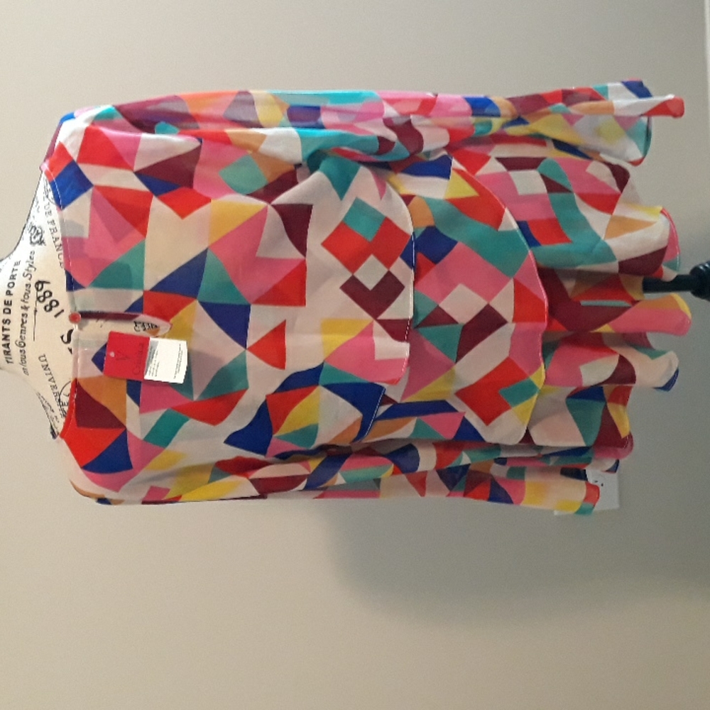 V Cristina Colorful Geometric Blouse - Picture 3 of 7